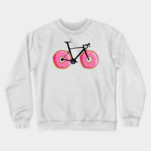 Donut Ever Stop Riding Crewneck Sweatshirt by Crooked Skull